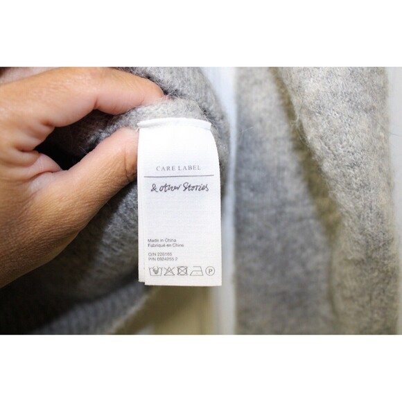 Atelier Paris & Other Stories Gray Alpaca Blend Cardigan Bee Cardigan Size XS - Picture 6 of 10
